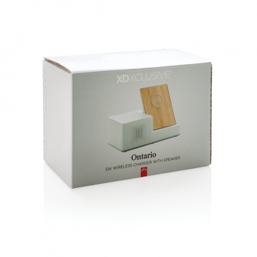 Logotrade reklaamtoote foto: Ontario 5W juhtmevaba laadija koos kõlariga